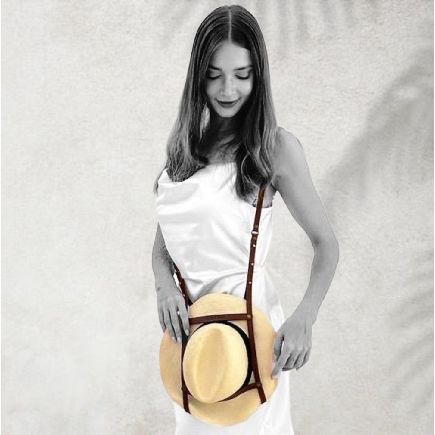 Hat Bag “Barcelona” : Porte Chapeau en cuir marron chocolat - Hat Bag Paris