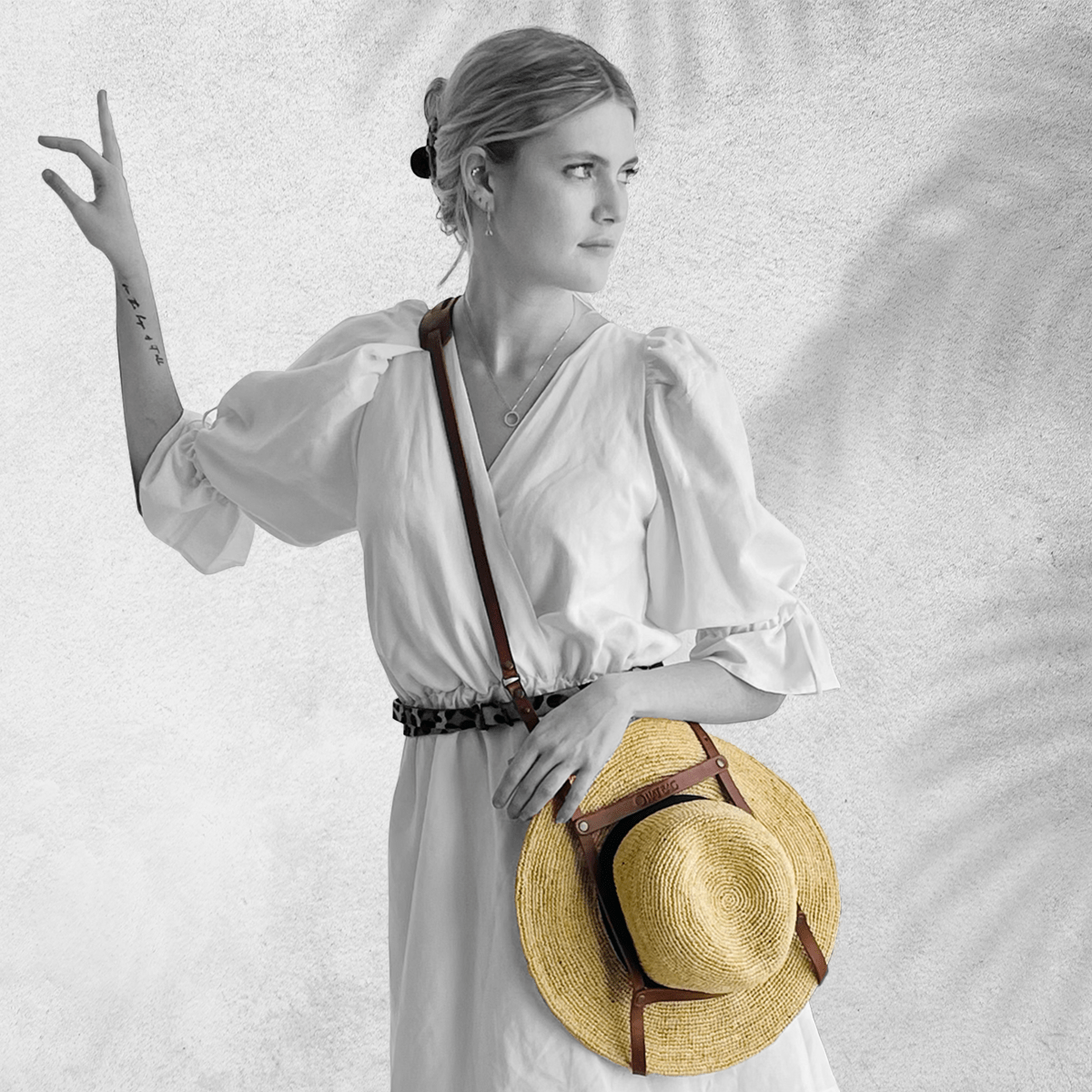 Hat Bag “Sevilla” : Porte Chapeau en cuir marron clair - Hat Bag Paris