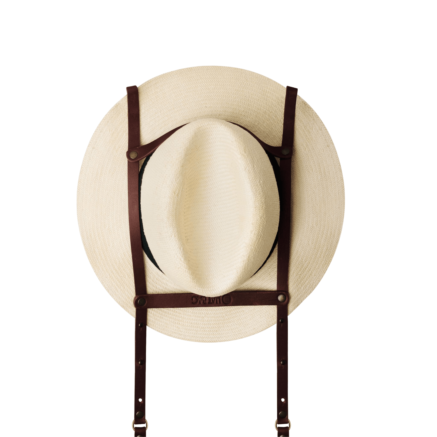 Hat Bag “Barcelona” : Porte Chapeau en cuir marron chocolat - Hat Bag Paris