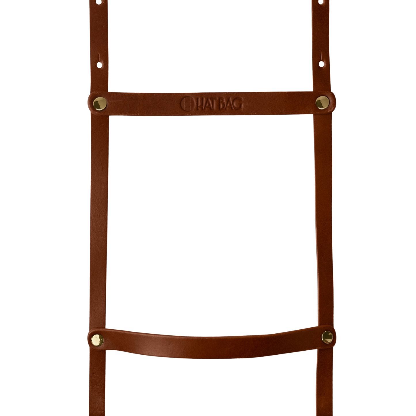 Hat Bag "Dubai" : Porte Chapeau en cuir marron clair et chainettes dorées - Hat Bag Paris