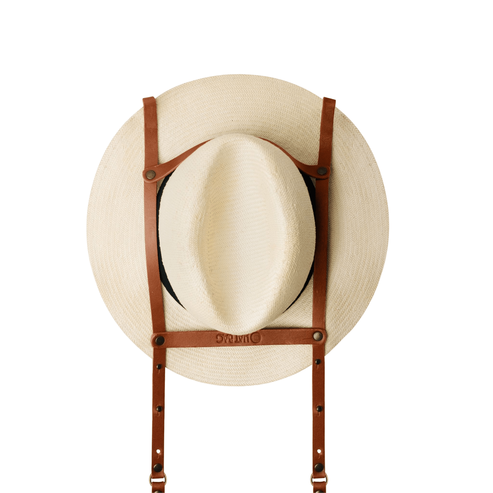 Hat Bag “Sevilla” : Porte Chapeau en cuir marron clair - Hat Bag Paris