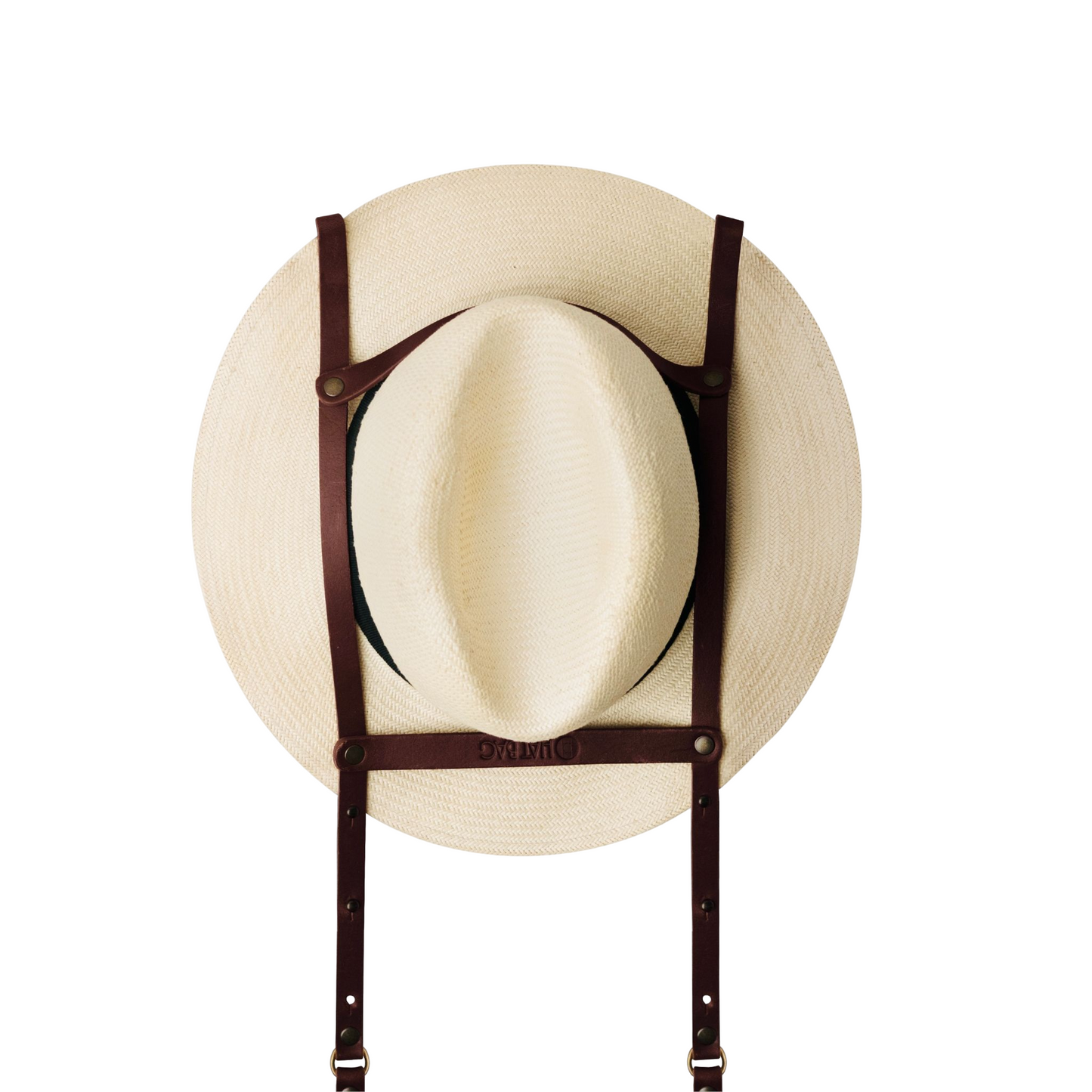 Hat Bag “Barcelona” in brown "chocolate" leather - hat bag paris