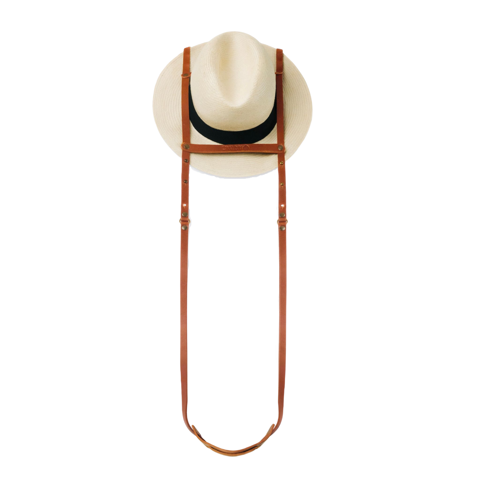 Porte Chapeau Hat Bag “Sevilla” en cuir marron clair. - hat bag paris