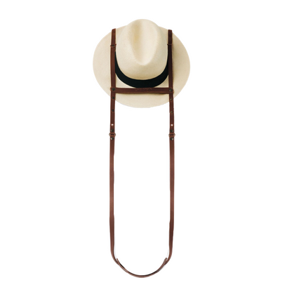 Hat Bag “Barcelona” in brown "chocolate" leather - hat bag paris