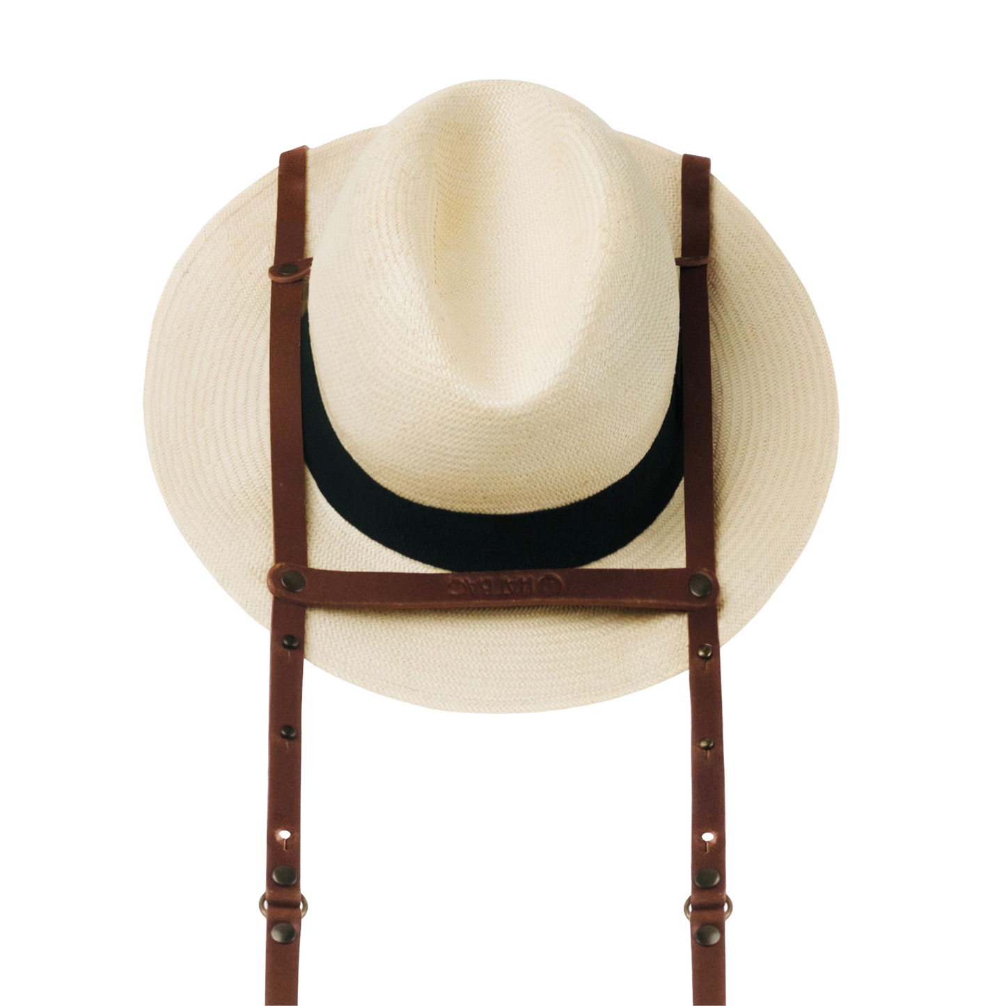 Porte Chapeau Hat Bag “Barcelona” en cuir marron "chocolat" - hat bag paris