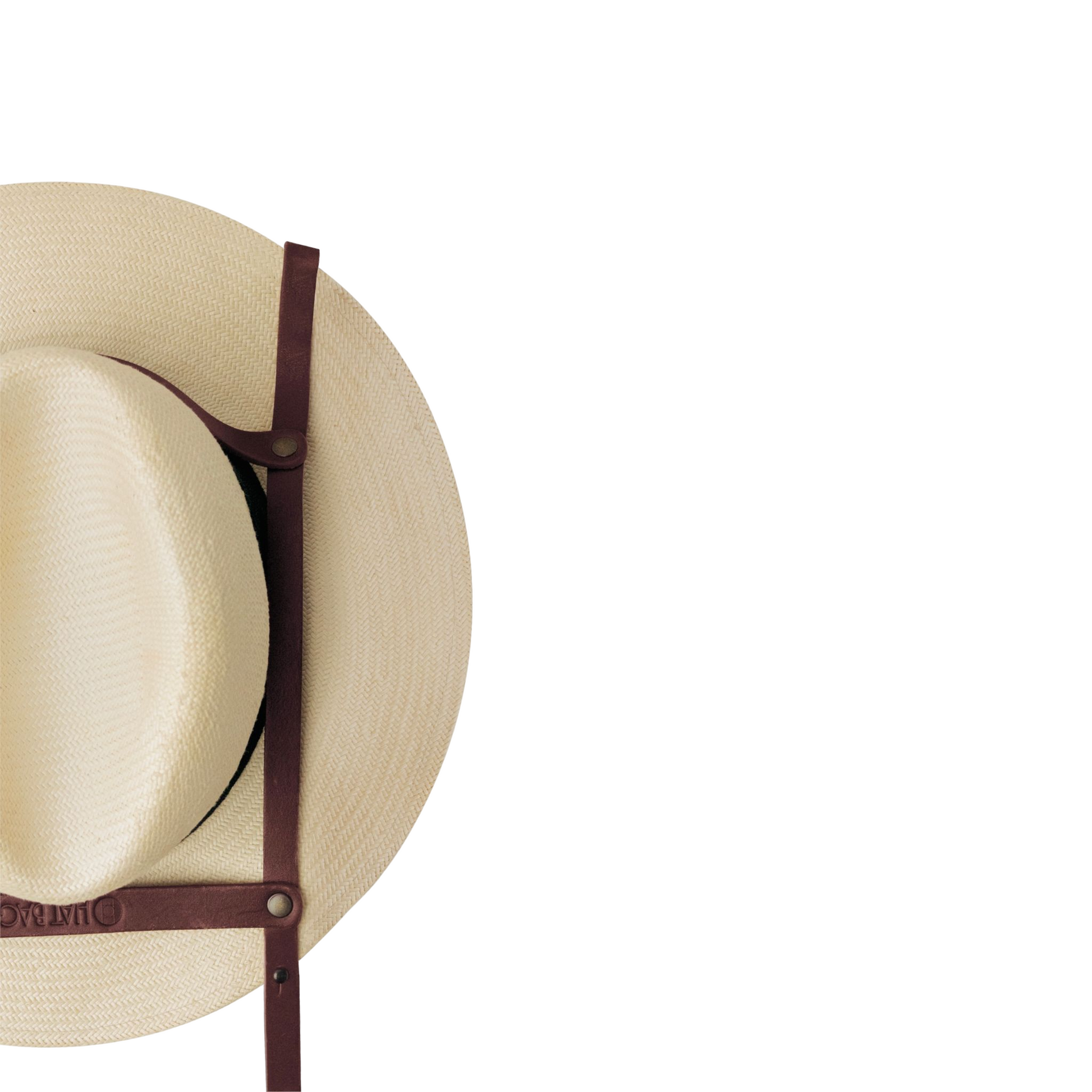 Porte Chapeau Hat Bag “Barcelona” en cuir marron "chocolat" - hat bag paris