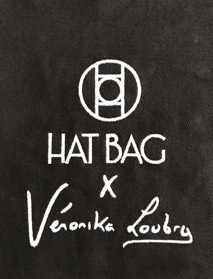 Hat Bag "Provence" di Veronika Loubry in pelle marrone chiaro e tela di Juta - hat bag paris